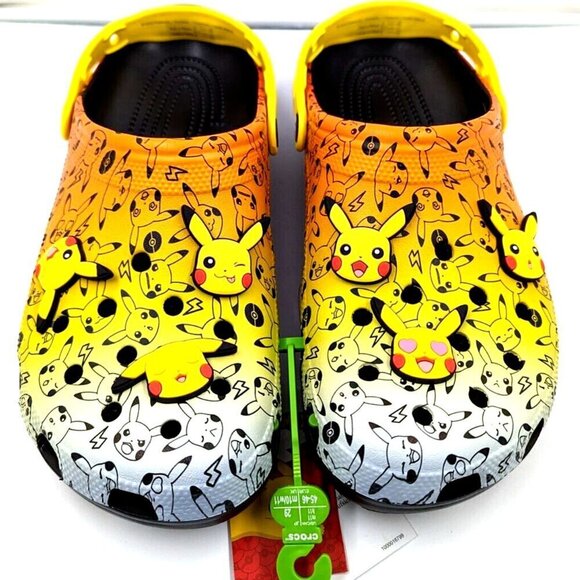 Crocs x Pokemon Pikachu Clog w/Jibbitz Men's Sz 8 / Women’s Sz 10 (207761-0C4) - Picture 1 of 16